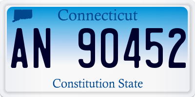 CT license plate AN90452