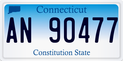 CT license plate AN90477