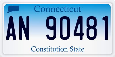 CT license plate AN90481