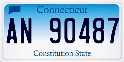 CT license plate AN90487