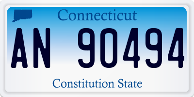 CT license plate AN90494