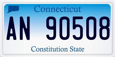 CT license plate AN90508