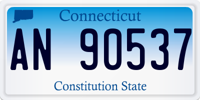 CT license plate AN90537