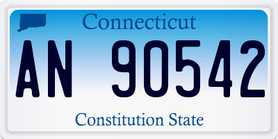 CT license plate AN90542