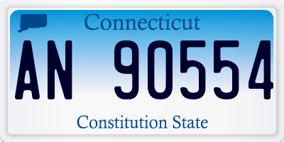 CT license plate AN90554