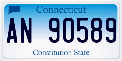 CT license plate AN90589