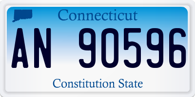 CT license plate AN90596