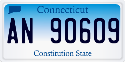 CT license plate AN90609