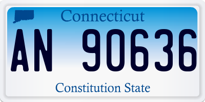 CT license plate AN90636