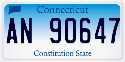 CT license plate AN90647