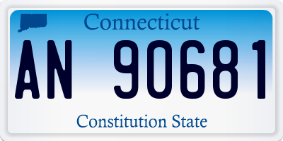 CT license plate AN90681