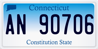 CT license plate AN90706