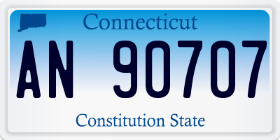 CT license plate AN90707