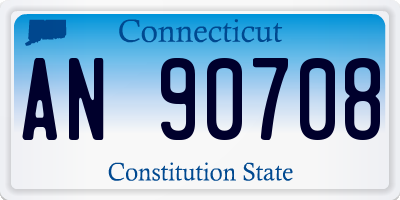 CT license plate AN90708