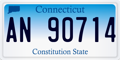 CT license plate AN90714