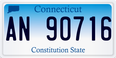 CT license plate AN90716