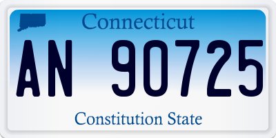 CT license plate AN90725