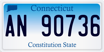 CT license plate AN90736