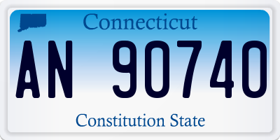CT license plate AN90740