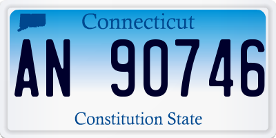 CT license plate AN90746