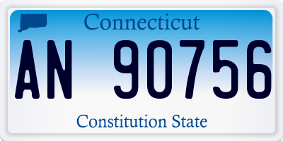 CT license plate AN90756