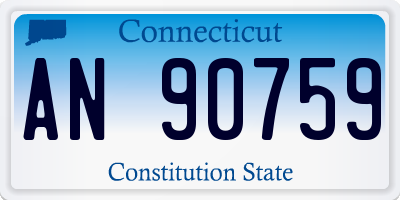CT license plate AN90759