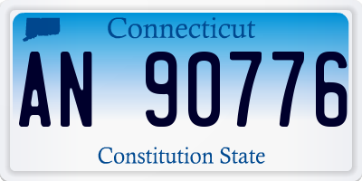 CT license plate AN90776