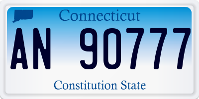 CT license plate AN90777
