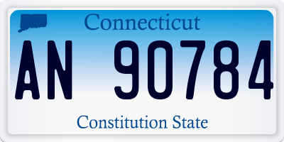 CT license plate AN90784
