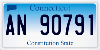 CT license plate AN90791