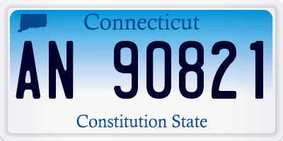 CT license plate AN90821