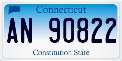 CT license plate AN90822