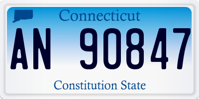 CT license plate AN90847