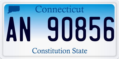 CT license plate AN90856