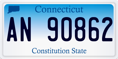 CT license plate AN90862