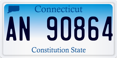 CT license plate AN90864