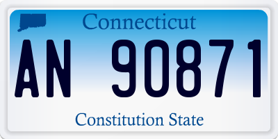 CT license plate AN90871