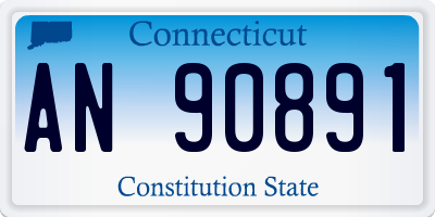 CT license plate AN90891