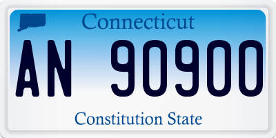 CT license plate AN90900