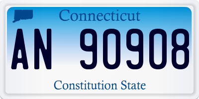 CT license plate AN90908