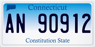 CT license plate AN90912