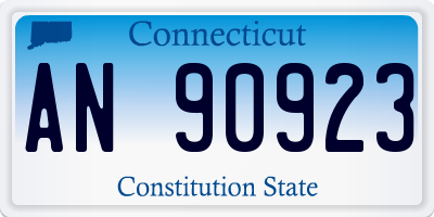 CT license plate AN90923