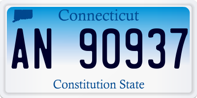 CT license plate AN90937