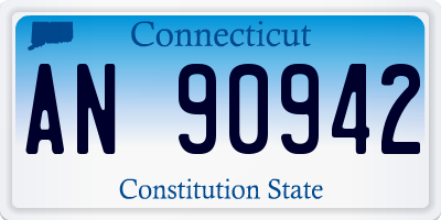 CT license plate AN90942