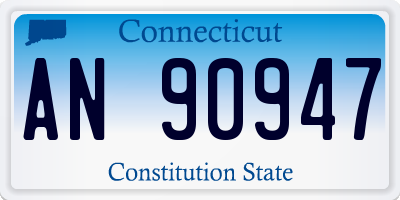 CT license plate AN90947