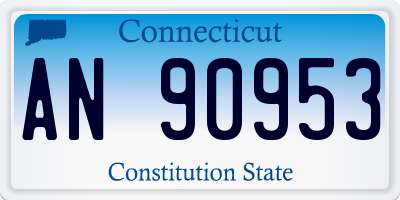 CT license plate AN90953