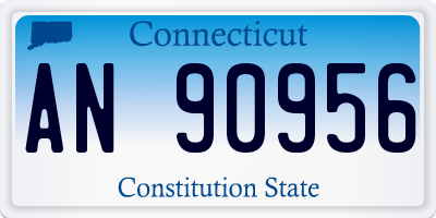 CT license plate AN90956
