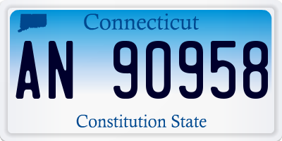 CT license plate AN90958