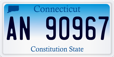 CT license plate AN90967