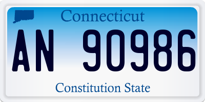 CT license plate AN90986